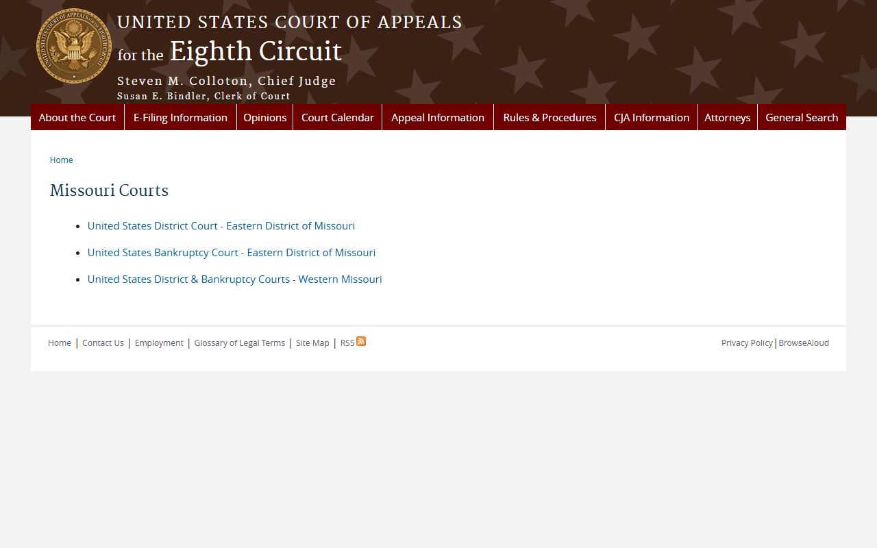 Cole County Circuit Court Eighth Circuit federal courts